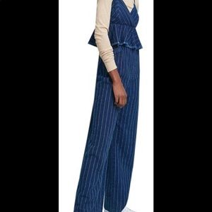 Anthropologie blue jumpsuit